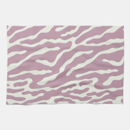 Roze Modern Abstract Golflijn Patroon  Theedoek