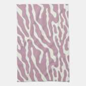 Roze Modern Abstract Golflijn Patroon Theedoek (Verticaal)