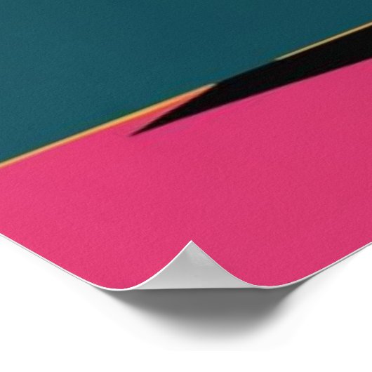 Roze Modern Art  Computer Poster (Hoek)