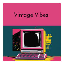 Roze Modern Art Computer Poster