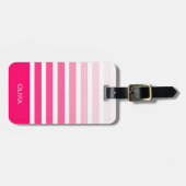 Roze Modern Bagagelabel (Voorkant horizontaal)