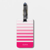 Roze Modern Bagagelabel (Achterkant verticaal)