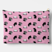 Roze Modern Boekachtig Bibliofiel Boek Patroon Etui (Achterkant)