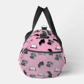 Roze Modern Boekachtig Bibliofiel Boek Patroon Plunjezak (Rechts)