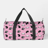 Roze Modern Boekachtig Bibliofiel Boek Patroon Plunjezak (Achterkant)