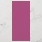 Roze Modern Botanisch Trouwmenu Menu (Achterkant)