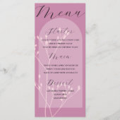 Roze Modern Botanisch Trouwmenu Menu (Voorkant)