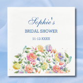 Roze Modern Bright Floral Rozen Vrijgezellenfeest Servet