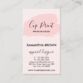 Roze Modern Cup Cares Instructies Visitekaartje (Voorkant)