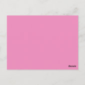 Roze Modern Deco Table Briefkaart (Achterkant)