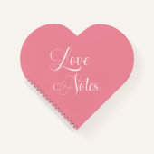 Roze Modern Elegant Script Gepersonaliseerde Love Notitieboek (Voorkant)