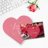 Roze Modern Elegant Script Gepersonaliseerde Love Notitieboek