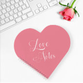 Roze Modern Elegant Script Gepersonaliseerde Love  Notitieboek