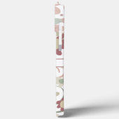 Roze Modern Floral Trendy Naam aanpassen Case-Mate iPhone Case (Achterkant / Links)