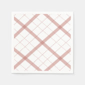 Roze Modern Geplaagd Trouwpapier Servet (Voorkant)