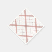 Roze Modern Geplaagd Trouwpapier Servet (Hoek)