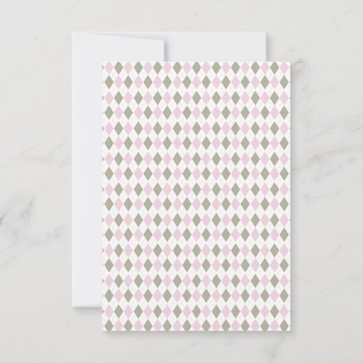 Roze Modern Golf Baby shower Bedankkaart (Achterkant)