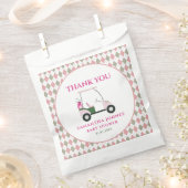 Roze Modern Golf Baby shower Bedankzakje (Geknipt)