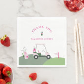 Roze Modern Golf Baby shower Servet (Insitu)