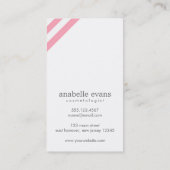 Roze Modern Hart en wervelingen Visitekaartje (Achterkant)