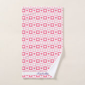 Roze Modern Heart Love Collectie Bad Handdoek (Handdoek)