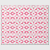 Roze Modern Heart Love Collectie Cadeaupapier (Vlak)