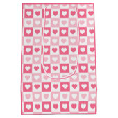 Roze Modern Heart Love Collectie Medium Cadeauzakje (Achterkant)