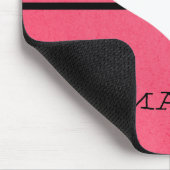 Roze Modern Heart Mousepad Muismat (Hoek)