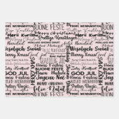 Roze Modern Holiday Wrapping Papier Inpakpapier Vel (Voorkant 2)