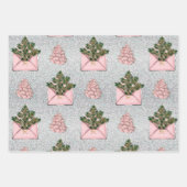 Roze Modern Holiday Wrapping Papier Inpakpapier Vel (Voorkant)