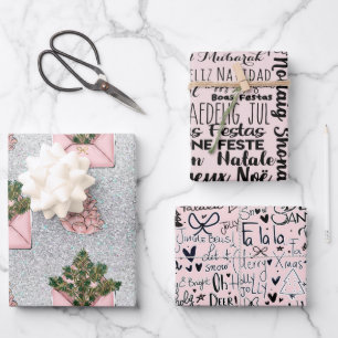 Roze Modern Holiday Wrapping Papier Inpakpapier Vel