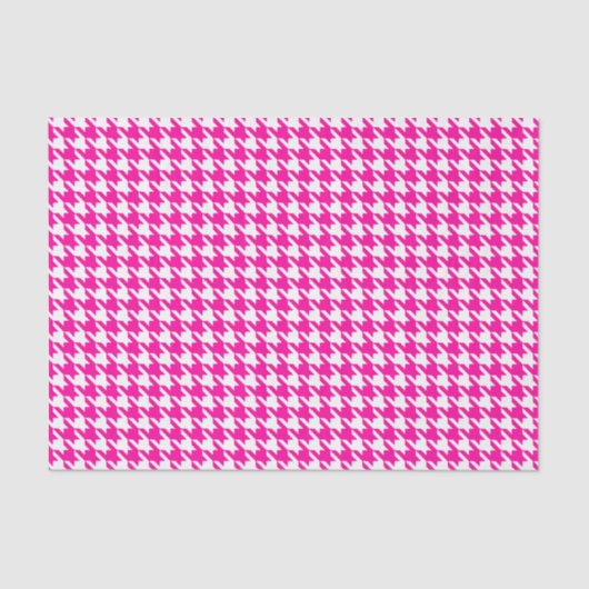 Roze Modern Houndstooth op Emporiomoffa Tissuepapier (Voorkant)