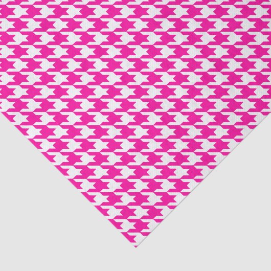 Roze Modern Houndstooth op Emporiomoffa Tissuepapier (Detail)