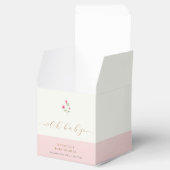Roze Modern Kleine Wildflower Baby shower Bedankdoosjes (Geopend)