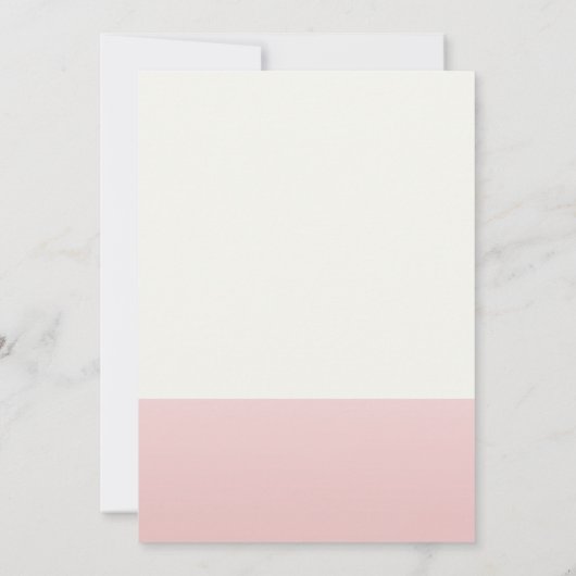 Roze Modern Minimal Boho Wildflower Baby shower Bedankkaart (Achterkant)