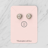 Roze Modern Minimal Ketting Earring Display Kaart