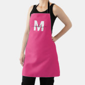 Roze Modern Minimalistisch Elegant Monogram Schort (Insitu)
