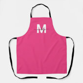 Roze Modern Minimalistisch Elegant Monogram Schort (Voorkant)