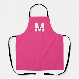 Roze Modern Minimalistisch Elegant Monogram Schort