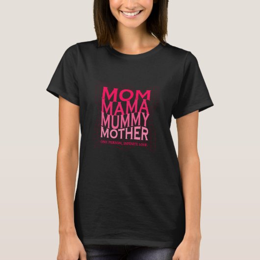 Roze Modern Moederdag shirt (Voorkant)