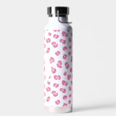 Roze Modern Monogram Naam Initiaal Waterfles (Links)