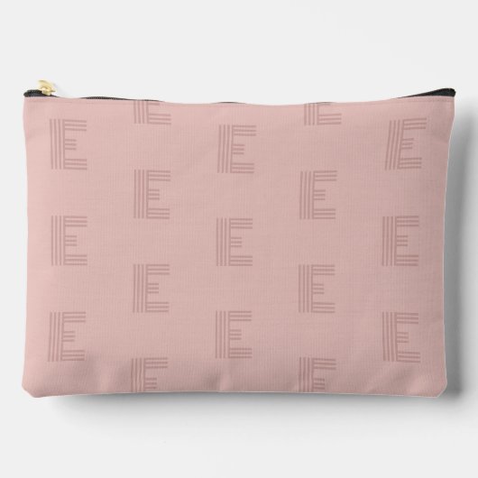 Roze modern Monogram patroon Etui (Voorkant)