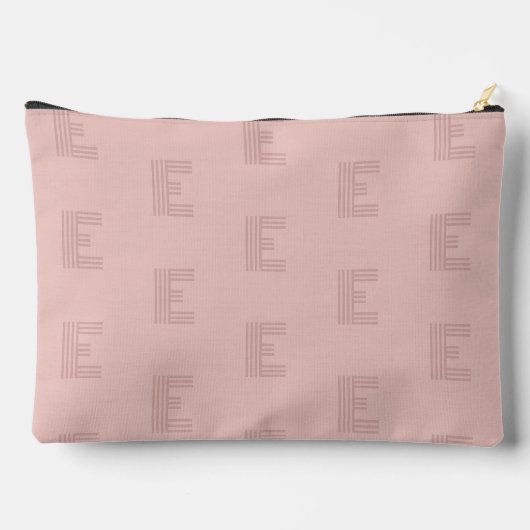 Roze modern Monogram patroon Etui (Achterkant)