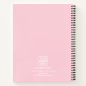 Roze | Modern Professioneel Bedrijfslogo Toevoegen Notitieboek (Achterkant)