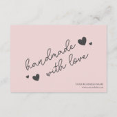 Roze Modern Script QR-code, dank u zakelijk Informatiekaartje (Achterkant)