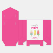 Roze Modern Summer Popcicle Ice Cream Baby shower Bedankdoosjes (Ongevouwen)