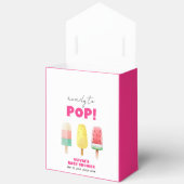 Roze Modern Summer Popcicle Ice Cream Baby shower Bedankdoosjes (Open)