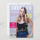 Roze modern tijdschrift Hoesje 2 Foto's gezoet 16 Kaart (Voorkant)