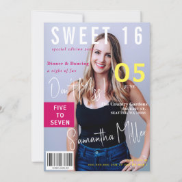 Roze modern tijdschrift Hoesje 2 Foto's gezoet 16 Kaart