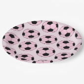 Roze Modern Voetbal Football Pattern Papieren Bordje (Gekanteld)